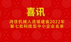 <strong>福建泉州市鸿佳机械无限公司入选福建省</strong>&hellip;